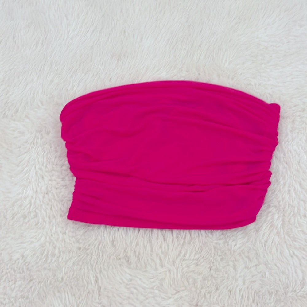 This is a pink tube top from SHEIN.